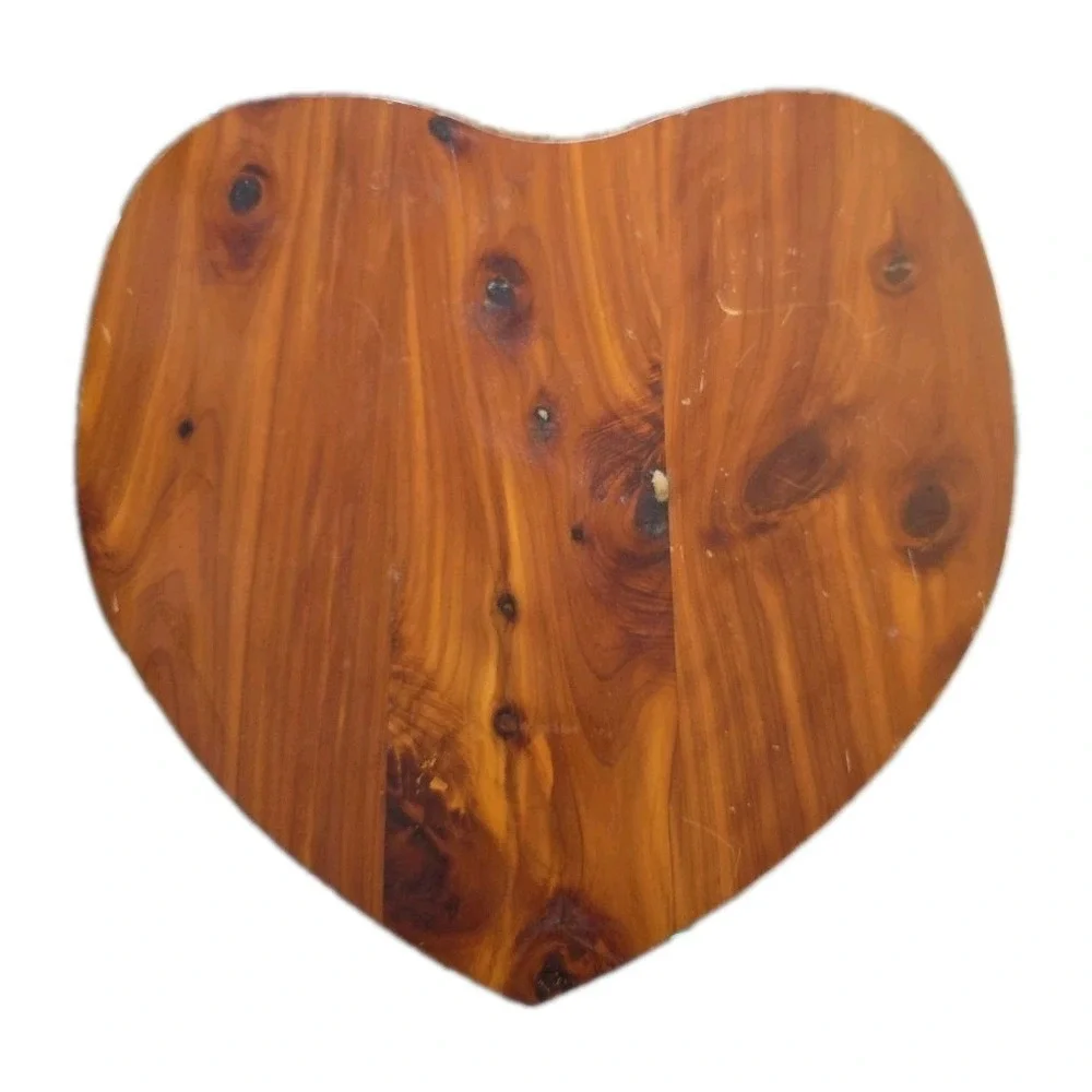 Vintage Wooden Heart Sewing Box Organizer Kit Mirror Cottagecore GUC‎
